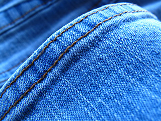 Image showing blue jeans background