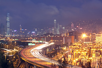 Image showing Hong Kong Bridge of transportation 