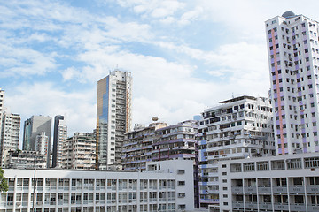 Image showing downtown city and old building 