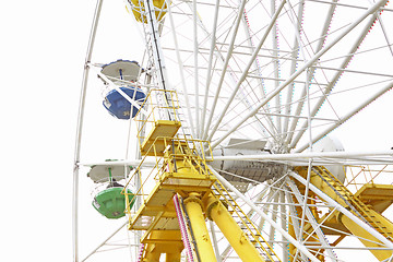 Image showing ferris wheel against a blue sky