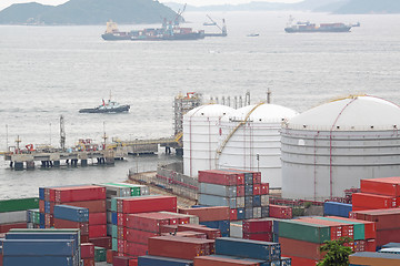 Image showing container and gas tank