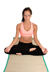 Image showing Girl relaxing with yoga.