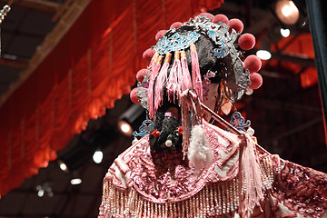 Image showing chinese dummy opera, looking after the stage 