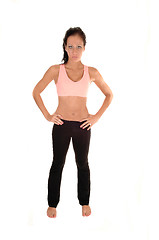Image showing Woman in exercise outfit.