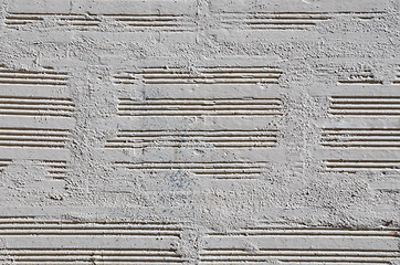 Image showing Brick wall painted with a white paint 