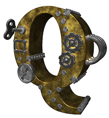 Image showing steampunk letter q