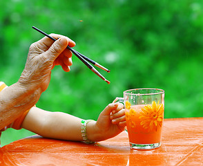 Image showing Hands of young and old artists