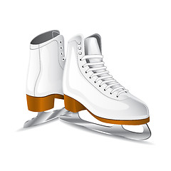 Image showing Vector white figure skates 