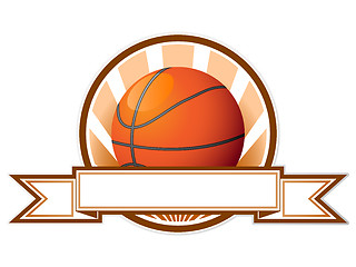 Image showing Basketball emblem 