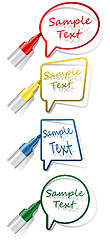 Image showing Labels with felt tip pen
