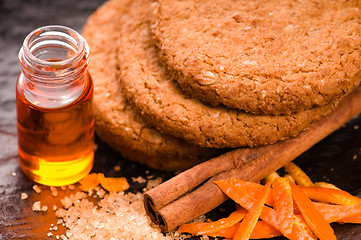 Image showing Cookies with cinnamon and orange