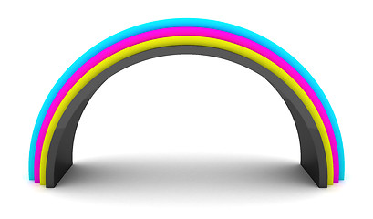 Image showing CMYK rainbow