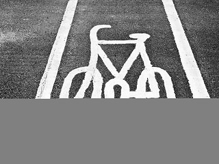 Image showing Bike lane sign