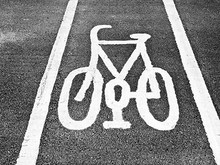 Image showing Bike lane sign