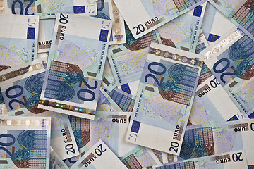 Image showing Twenty euro bills