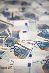 Image showing Twenty euro bills