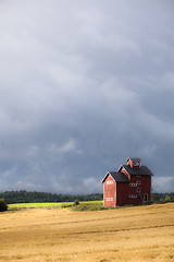 Image showing Sun on a farm house