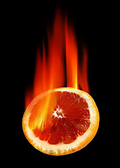 Image showing hot red orange