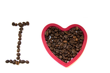 Image showing I love coffee