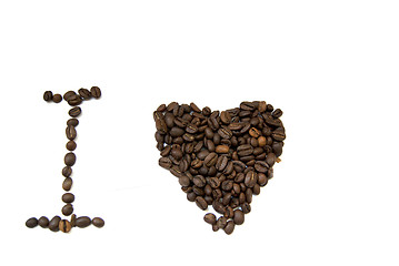 Image showing I love coffee