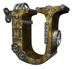 Image showing steampunk letter u
