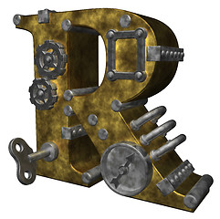 Image showing steampunk letter r