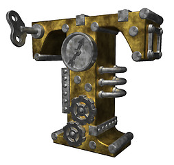 Image showing steampunk letter t