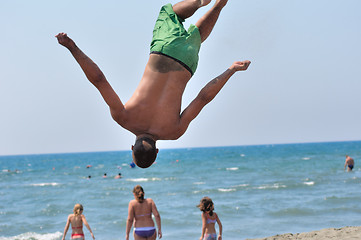 Image showing Young on beach