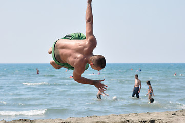 Image showing Young on beach