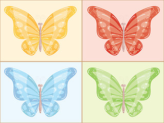 Image showing Multi-colored butterfly. Vector illustration