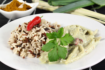 Image showing green curry