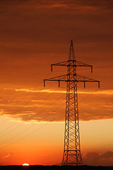 Image showing view of cables on pylon