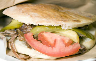 Image showing pita gyro meat sandwich Istanbul Turkey