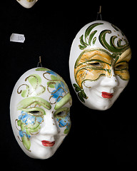 Image showing Venetian masks display glass shop Murano Venice Italy