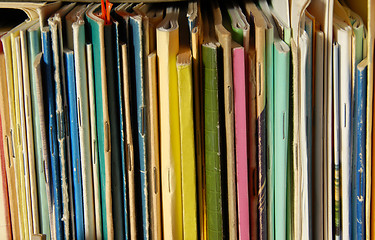 Image showing Colorful book covers