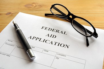 Image showing federal aid application 