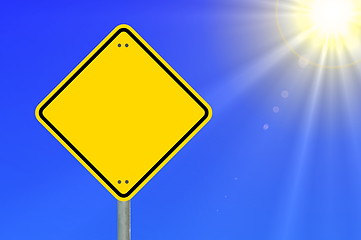 Image showing yellow sign blank and empty