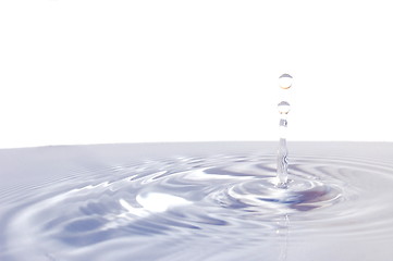 Image showing water drop isolated on white 