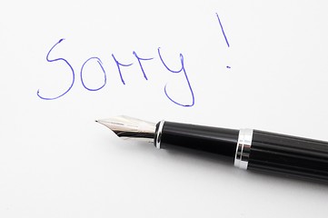 Image showing sorry