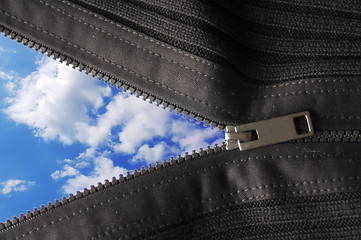 Image showing zipped blue sky