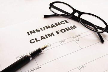 Image showing insurance claim form