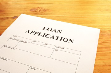 Image showing loan application