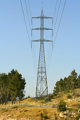 Image showing Power pole stands