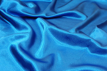 Image showing blue satin background