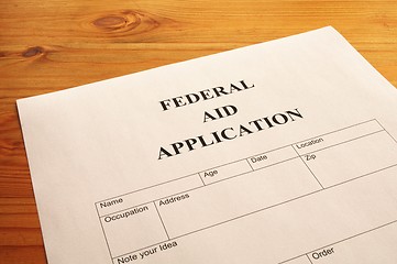 Image showing federal aid application 