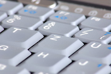 Image showing keyboard of laptop computer