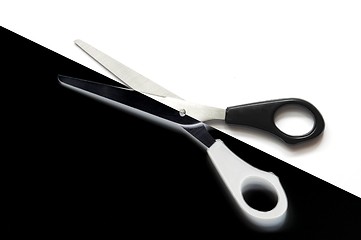 Image showing scissors in black and white