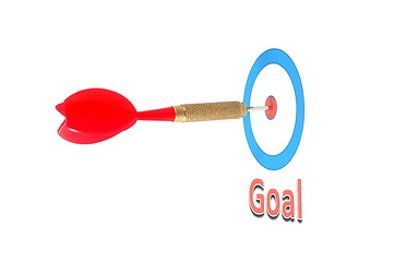 Image showing dart arrow hit the goal