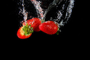 Image showing strawberry in water