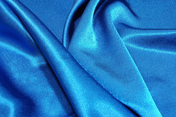 Image showing blue satin background